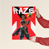 Raze – Valorant Explosive Duelist Poster